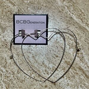 BcBGeneration Heart Hoop Earrings